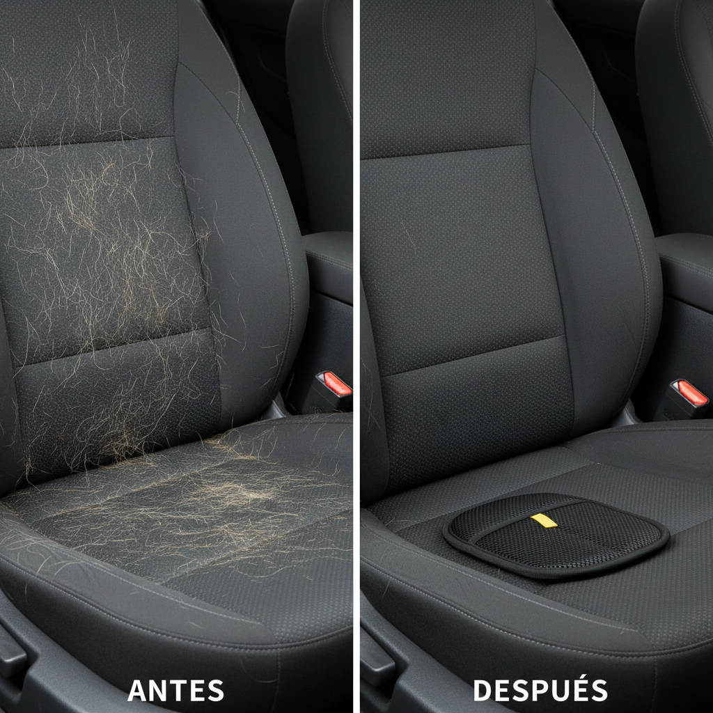 Antes y después - Asiento de coche